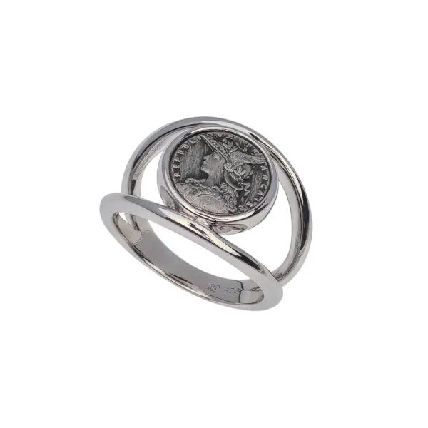 Sudraba gredzens , kolekcija "Coins"