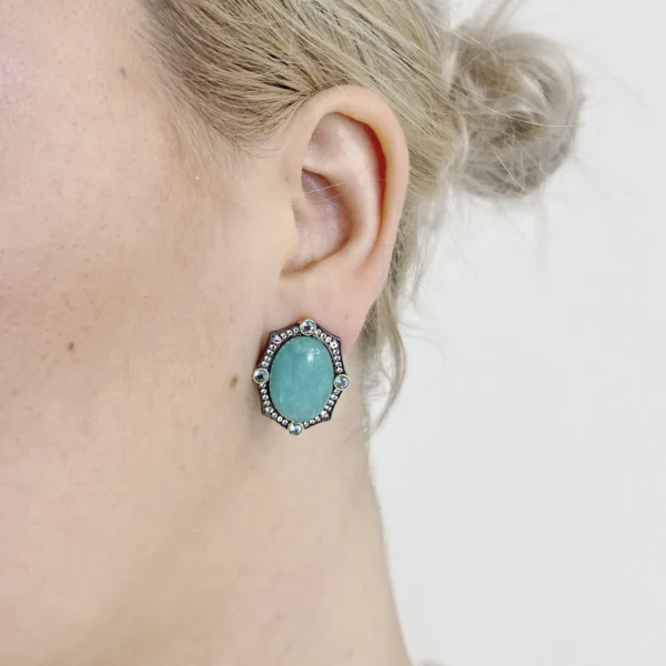 Sudraba auskari, kolekcija "Rīta migla"